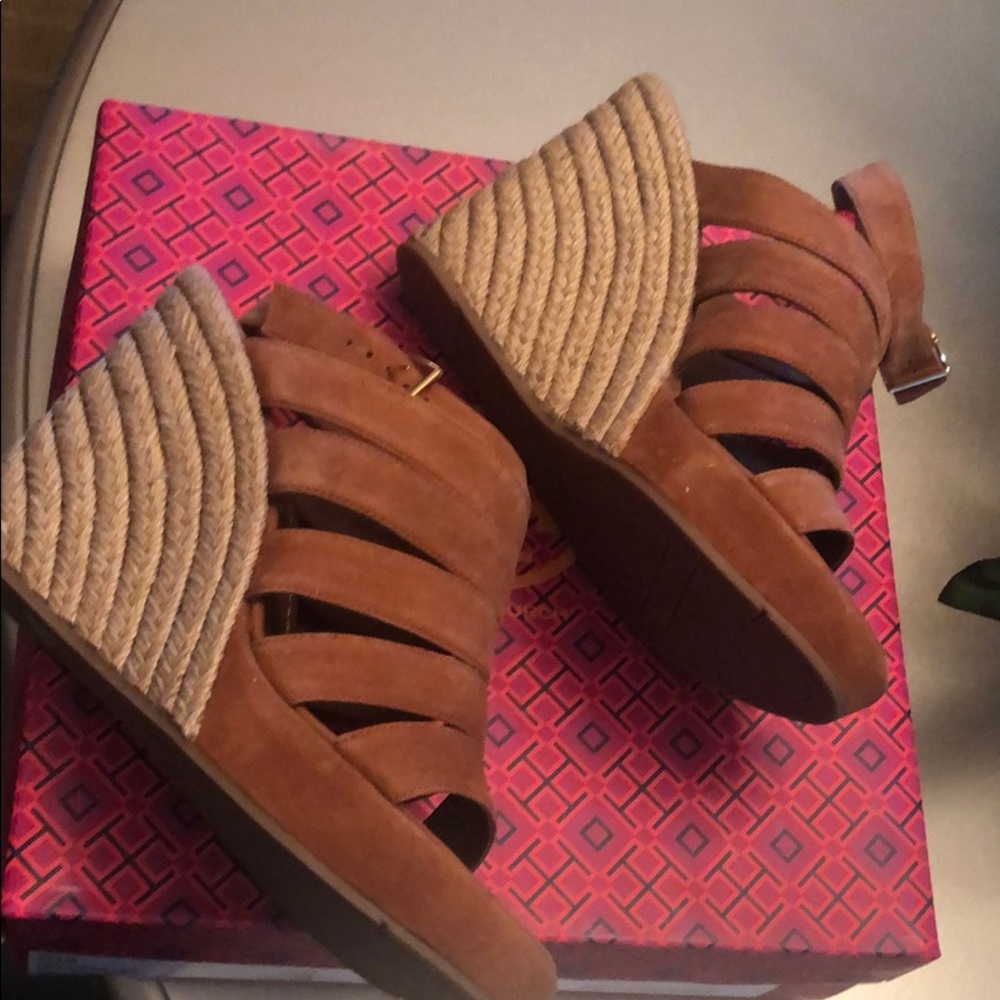 NIBTory Burch Bailey Multi-Strip Wedge Espadrille